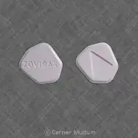 Zovirax (Acyclovir (oral) [ a-sye-klo-veer ])-ZOVIRAX Logo-400 mg-White-U-shape