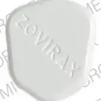 Zovirax (Acyclovir (oral) [ a-sye-klo-veer ])-ZOVIRAX Logo-400 mg-White-U-shape