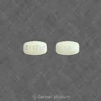 Zyrtec (Cetirizine [ se-tir-a-zeen ])-ZYRTEC 10-10 mg-White-Rectangle