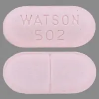 Acetaminophen and hydrocodone (Acetaminophen and hydrocodone [ a-seet-a-min-oh-fen-and-hye-droe-koe-done ])-WATSON 502-650 mg / 7.5 mg-Pink-Oval