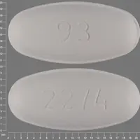 Amoxicillin and clavulanate potassium (Amoxicillin and clavulanate potassium [ am-ok-i-sil-in-klav-ue-lan-ate-poe-tas-ee-um ])-93 2274-500 mg / 125 mg-White-Oval
