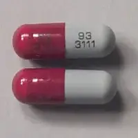 Ampicillin (Ampicillin (oral) [ am-pi-sil-in ])-93 3111-250 mg-Gray & Red-Oval