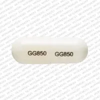 Ampicillin (Ampicillin (oral) [ am-pi-sil-in ])-GG 850 GG 850-250 mg-White-Capsule-shape