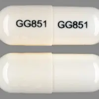 Ampicillin (Ampicillin (oral) [ am-pi-sil-in ])-GG 851 GG 851-500 mg-White-Capsule-shape