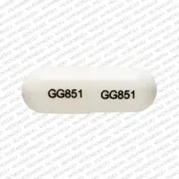 Ampicillin (Ampicillin (oral) [ am-pi-sil-in ])-GG 851 GG 851-500 mg-White-Capsule-shape