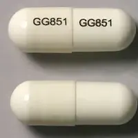 Ampicillin (Ampicillin (oral) [ am-pi-sil-in ])-GG 851 GG 851-500 mg-White-Capsule-shape