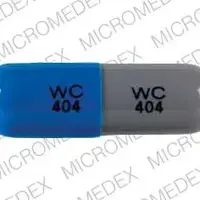 Ampicillin (Ampicillin (oral) [ am-pi-sil-in ])-WC 404 WC 404-500 mg-Blue & Gray-Capsule-shape