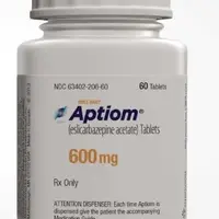 Aptiom (Eslicarbazepine [ es-li-kar-baz-e-peen ])-ESL 600-600 mg-White-Oval