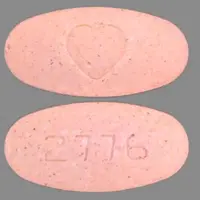 Avalide (Hydrochlorothiazide and irbesartan [ hye-droe-klor-oh-thye-a-zide-and-ir-be-sar-tan ])-2776 Heart logo-12.5 mg / 300 mg-Orange-Oval