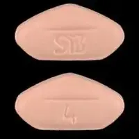 Avandia (Rosiglitazone [ row-zi-gli-ta-zone ])-SB 4-4 mg-Orange-Five-sided