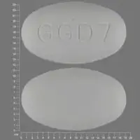 Azithromycin (Azithromycin [ a-zith-roe-mye-sin ])-GGD7-600 mg-White-Oval