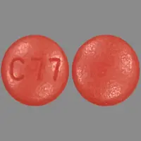 Azor (Amlodipine and olmesartan [ am-loe-de-peen-ol-me-sar-tan ])-C77-10 mg / 40 mg-Red-Round