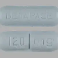 Betapace (Sotalol hydrochloride)-120 mg BETAPACE-120 mg-Blue-Capsule-shape