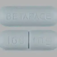 Betapace (Sotalol hydrochloride)-160 mg BETAPACE-160 mg-Blue-Capsule-shape