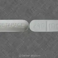 Betapace (Sotalol hydrochloride)-240 mg BETAPACE-240 mg-Blue-Capsule-shape