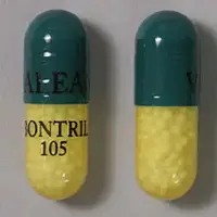 Bontril (Phendimetrazine [ fen-di-meh-tra-zeen ])-VALEANT BONTRIL 105-105 mg-Green & Yellow-Capsule-shape