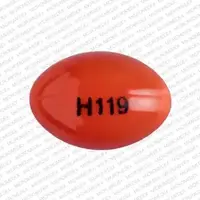 Calcitriol (Calcitriol (oral/injection) [ kal-si-trye-ol ])-H119-0.5 mcg-Red-Oval