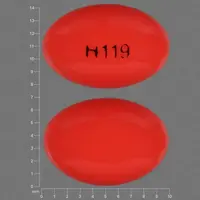 Calcitriol (Calcitriol (oral/injection) [ kal-si-trye-ol ])-H119-0.5 mcg-Red-Oval