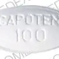 Capoten (Captopril [ kap-toe-pril ])-CAPOTEN 100-100 mg-White-Oval