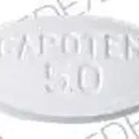 Capoten (Captopril [ kap-toe-pril ])-CAPOTEN 50-50 mg-White-Oval