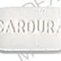 Cardura (Doxazosin [ dox-ay-zo-sin ])-CARDURA 1 mg-1 mg-White-Oval