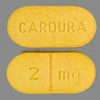 Cardura (Doxazosin [ dox-ay-zo-sin ])-CARDURA 2 mg-2 mg-Yellow-Oval