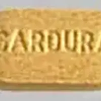 Cardura (Doxazosin [ dox-ay-zo-sin ])-CARDURA 2 mg-2 mg-Yellow-Oval