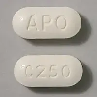Cefuroxime (oral/injection) (Cefuroxime (oral/injection) [ sef-ue-rox-eem ])-C 250 APO-250 mg-White-Oval