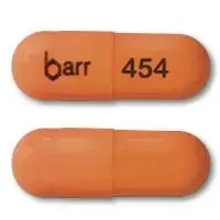 Claravis (Isotretinoin (oral) [ eye-so-tret-i-noyn ])-barr 454-30 mg-Orange-Capsule-shape