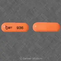 Claravis (Isotretinoin (oral) [ eye-so-tret-i-noyn ])-barr 936-40 mg-Orange-Capsule-shape