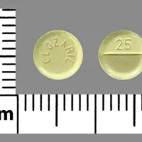 Clozaril (Clozapine [ kloe-za-peen ])-CLOZARIL 25-25 mg-Yellow-Round