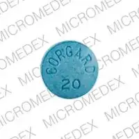 Corgard (Nadolol [ na-doe-lol ])-CORGARD 20 BL 232-20 mg-Blue-Round