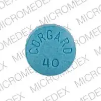 Corgard (Nadolol [ na-doe-lol ])-CORGARD 40 BL 207-40 mg-Blue-Round