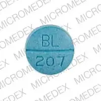 Corgard (Nadolol [ na-doe-lol ])-CORGARD 40 BL 207-40 mg-Blue-Round