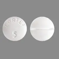 Cortef (Hydrocortisone (oral) [ hye-droe-kor-ti-sone ])-CORTEF 5-5 mg-White-Round