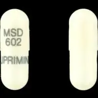 Cuprimine (Penicillamine [ pen-ih-sill-ah-meen ])-CUPRIMINE MSD 602-250 mg-Yellow-Capsule-shape