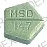 Decadron (Dexamethasone (oral) [ dex-a-meth-a-sone ])-DECADRON MSD 147-6 mg-Green-Five-sided