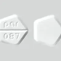 Decadron (Dexamethasone (oral) [ dex-a-meth-a-sone ])-par 087-4 mg-White-Five-sided