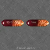 Dexedrine spansule (Dextroamphetamine [ dex-tro-am-fet-a-meen ])-3512 5 mg SB 5 mg-5 mg-Brown-Capsule-shape