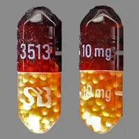 Dexedrine spansule (Dextroamphetamine [ dex-tro-am-fet-a-meen ])-3513 10 mg SB 10 mg-10 mg-Brown-Capsule-shape