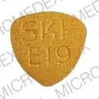 Dexedrine spansule (Dextroamphetamine [ dex-tro-am-fet-a-meen ])-SKF E19-5 mg-Orange-Three-sided