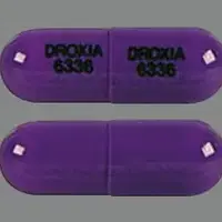 Droxia (Hydroxyurea [ hye-drox-ee-yoo-ree-a ])-DROXIA 6336 DROXIA 6336-300 mg-Purple-Capsule-shape