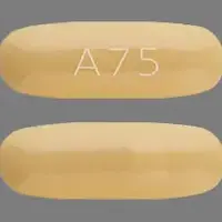 Dutasteride (Dutasteride [ doo-tas-ter-ide ])-A 75-0.5 mg-Yellow-Capsule-shape