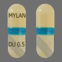 Dutasteride (Dutasteride [ doo-tas-ter-ide ])-MYLAN DU 0.5-0.5 mg-Blue-Oval