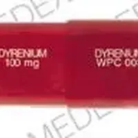 Dyrenium (Triamterene [ try-am-teh-reen ])-DYRENIUM 100mg DYRENIUM WPC 003-100 mg-Red-Capsule-shape