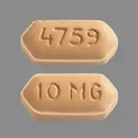 Effient (Prasugrel [ pra-soo-grel ])-10 MG 4759-10 mg-Beige-Six-sided