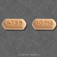 Effient (Prasugrel [ pra-soo-grel ])-10 MG 4759-10 mg-Beige-Six-sided