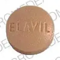 Elavil (Amitriptyline [ a-mee-trip-ti-leen ])-ELAVIL STUART 41-50 mg-Tan-Round