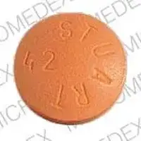 Elavil (Amitriptyline [ a-mee-trip-ti-leen ])-ELAVIL STUART 42-75 mg-Orange-Round