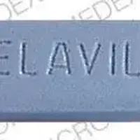 Elavil (Amitriptyline [ a-mee-trip-ti-leen ])-ELAVIL STUART 47-150 mg-Blue-Oval